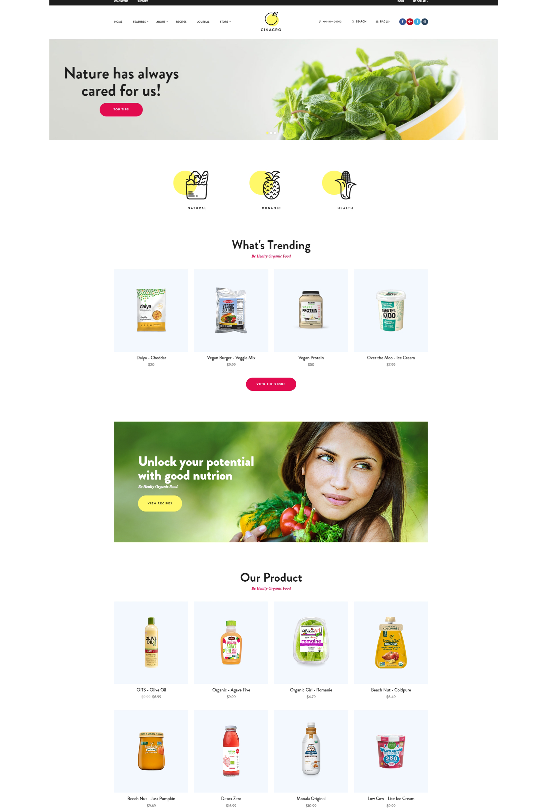 cinagro Website design1